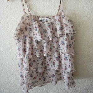 Forever 21 | Floral ruffle camisole